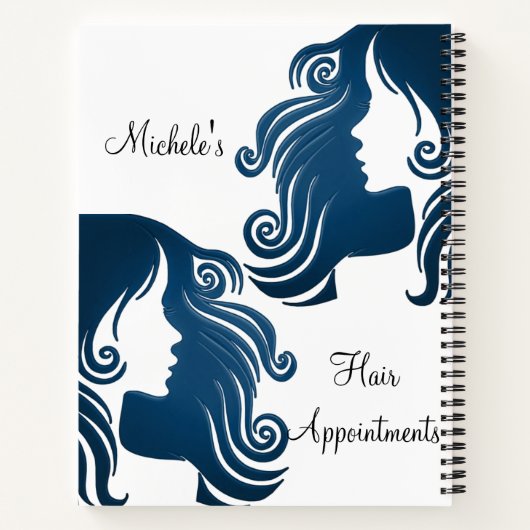 スパイラルノートブックヘア爪、 ネイルアポイントメント美しいサロン ノートブック (裏面)