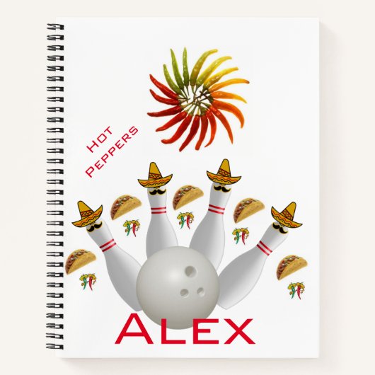 スパイラルノートブックホットペッパーボーリングボール ノートブック (正面)
