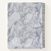 スパイラルノートブックホワイト大理石 ノートブック (裏面)