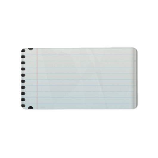 スパイラルノートブックライニング紙 ラベル (正面)