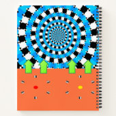 スパイラルノートブック抽象芸術ブルーオレンジ ノートブック (裏面)