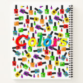 スパイラルノートブック爪、 ネイルポーランドカラーズフルーツ ノートブック (裏面)