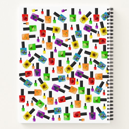 スパイラルノートブック爪、 ネイルポーランドフルーツカラー ノートブック (裏面)