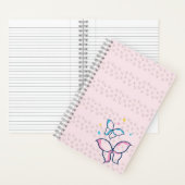 スパイラルノートブック蝶 ノートブック (内側)