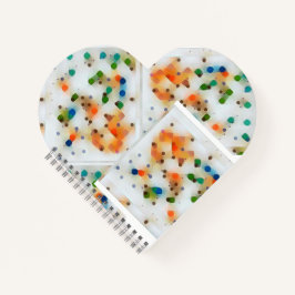 スパイラルノートブック8.5インチx 8.5インチハート ノートブック