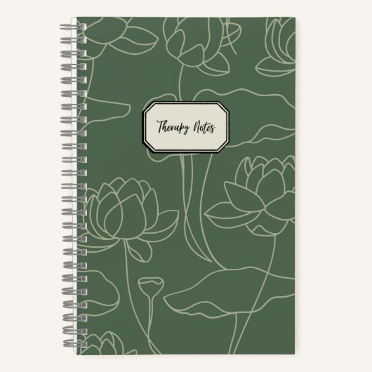 スパイラルノートブック、セラピストノートブック ノートブック (正面)