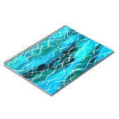 スパイラルノートブック、ターコイズブルー抽象デザイン ノートブック (左側)