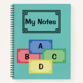 スパイラルノートブック – マイノートラベル ノートブック (正面)