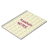 スパイラルノートブック – ランダムミュージカルノート ノートブック (左側)