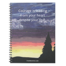 スパイラルノートブック – 勇気引用文、リトルショット ノートブック
