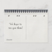 スパイラルノートブック – 卒業のお知らせポストカード インビテーションポストカード (裏面)