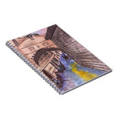 スパイラルノートブック – 水彩ヴェネツィア運河カバー ノートブック (右側)