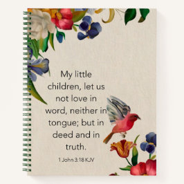 スパイラルノートブック – 1 John 3:18 KJV ノートブック