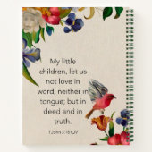 スパイラルノートブック – 1 John 3:18 KJV ノートブック (裏面)