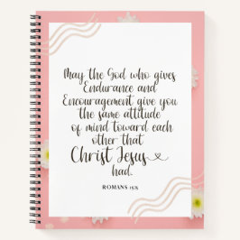スパイラルノートブック – Romans 15:5 ノートブック