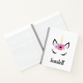 スパイラルノートブック – Unicorn Head ノートブック