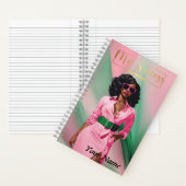 スパイラルノートブックA5ピンクと緑の抽象芸術 ノートブック (内側)