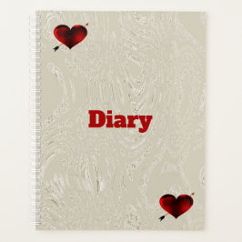スパイラルノート付きハート日記 プランナー手帳