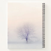 スパイラルノート(冬の木の風景デザイン) ノートブック (裏面)