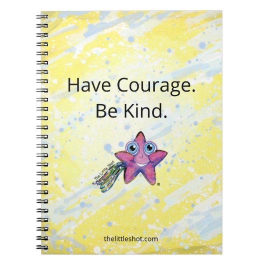スパイラルノート – 勇気を持って。優しくしなさい。 ノートブック (正面)