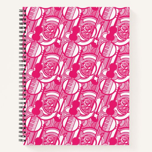 スパイラルノート，楽譜，ピアノ，バイオリン ノートブック (正面)