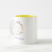 スパイラルハート先生コーヒーマグ - 名前入り ツートーンマグカップ (正面左)