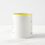スパイラルハート先生コーヒーマグ - 名前入り ツートーンマグカップ (中央)
