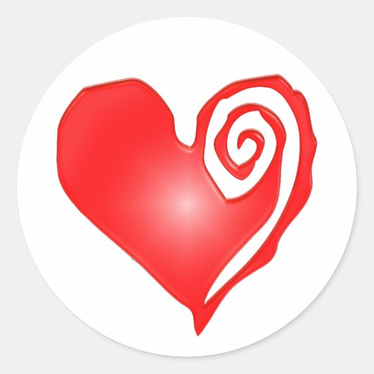 スパイラルハート封筒用シール ラウンドシール (正面)