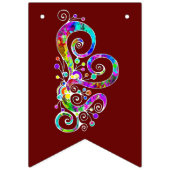 スパイラルハート手描きデザイン2 バンティングフラッグ (第3の旗)