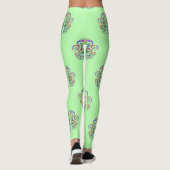 スパイラルハート手描きデザイン4 レギンス (裏面)