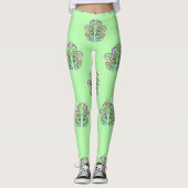 スパイラルハート手描きデザイン4 レギンス (正面)