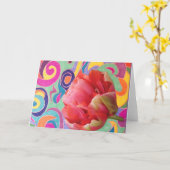 スパイラルバラグリーティングカード カード (黄色い花)