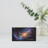 スパイラルバーレッド銀河系天文学写真 名刺 (スタンド正面)