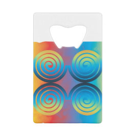 スパイラルパターン クレジットカード栓抜き