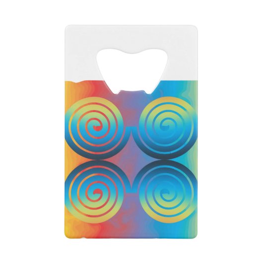 スパイラルパターン クレジットカード栓抜き (正面)