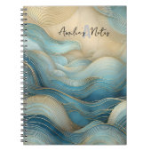 スパイラルパーソナライズされたノートブック抽象芸術海波 ノートブック (正面)
