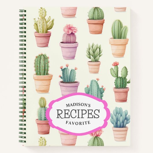 スパイラルパーソナライズされたレシピブック：キッチン用品 ノートブック (正面)