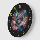 スパイラルファイアボルテックス～タイムポータル～タイムマシン～ ラージ壁時計 (傾斜)