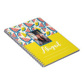 スパイラルフォトノートとフルーツパターンと写真 ノートブック (右側)