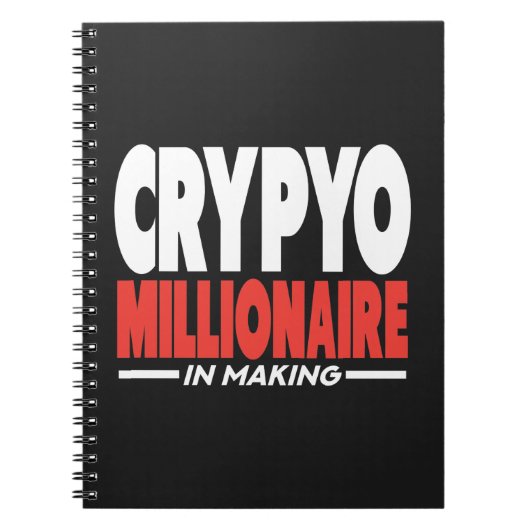 スパイラルフォトノートブックの作成におけるCrypto Millionaire ノートブック (正面)