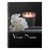 スパイラルフォトノートブック牡丹とロウソク ノートブック (正面)