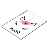 スパイラルフォトノートブック – Unicorn Head ノートブック (左側)