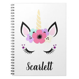 スパイラルフォトノートブック – Unicorn Head ノートブック