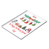 スパイラルフォトノート – クリスマススパイラルノート ノートブック (左側)