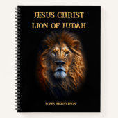 スパイラルフォトノートJesus Christ Lion Of Judah ノートブック (正面)
