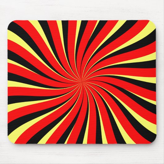 スパイラルブラック赤黄 マウスパッド (正面)