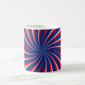 スパイラルブルー白い赤… コーヒーマグカップ (中央)