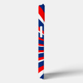 スパイラルブルー白い赤 Case-Mate iPhoneケース (裏面 / 右)