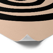 スパイラルペトログリフ部族の古代フォークアート ポスター (角)