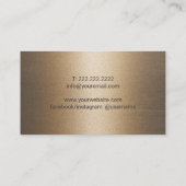 スパイラルマンダラフラワーティール（緑がかった色）&金ゴールドスパサロン 名刺 (裏面)